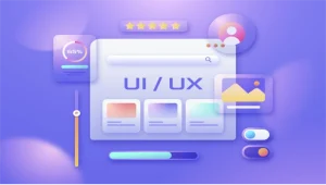 Blog Ui/ux design on monitor - best elementor template for business 2025