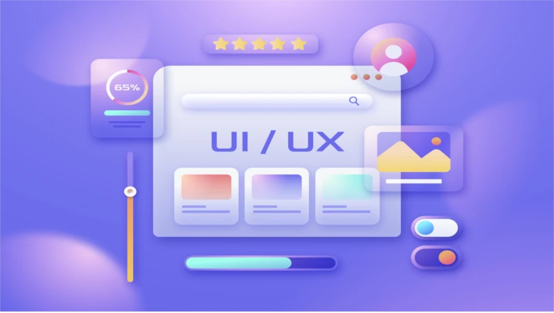 UI/UX design on monitor - Best Elementor template for business 2025