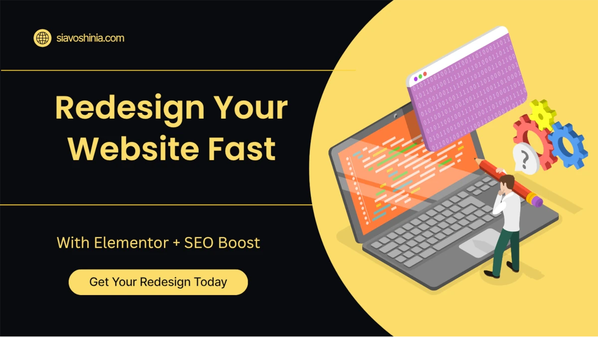 Redesign website with Elementor for modern, fast, and SEO-friendly WordPress site